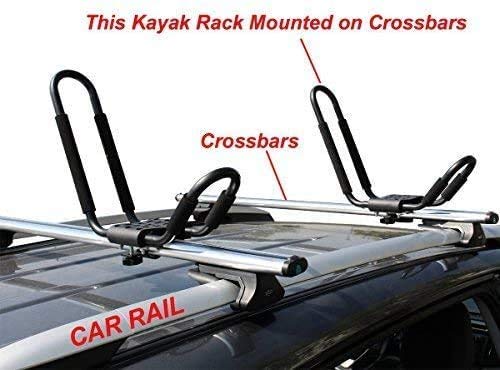 Tengchang J Bar Kayak Rooftop Racks, Kayak Carrier Boat Canoe Car SUV Top Mounted Racks