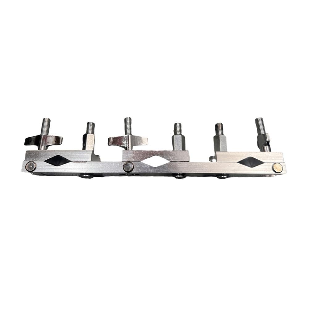 Support de percussion pour sonnette de batterie – Tous les supports compatibles avec les supports de cymbale, accessoire en acier chromé de 22,3 cm – Argenté