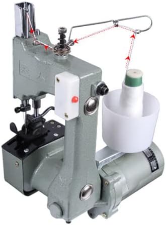 Threading diagram for GK9-2 machine, showing thread path from spool to needle