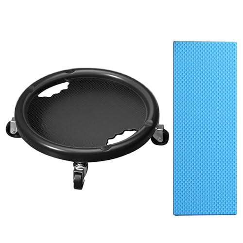 Caster Ab Roller – 360° Exercise Wheel | Strength Training Equipment With Knee Pad, 360 Degree Rotating Core Slider For Abs Workout, Stability & Balance Training For Men & Women Home Gym Use