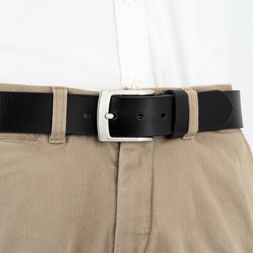 Cinturón de piel de búfalo auténtica para hombre de Lindenmann, talla XXL, color negro negro 120 - imagen 2