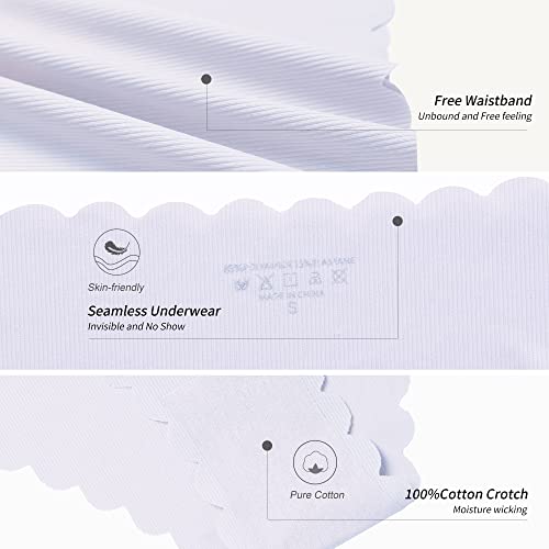 Deangelmon Womens Seamless Bikinis Underwear Invisible No Show Panties Hipster Stretch Cheeky Multi Pack(6P1,Xl) #TOP4