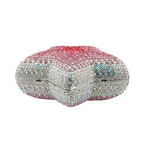 Image of Women Rhinestone Star Shape Clutch Purse Unique Crystal Evening Bag Luxury Chain Handbag for Wedding Cocktail Party | Rhinestone