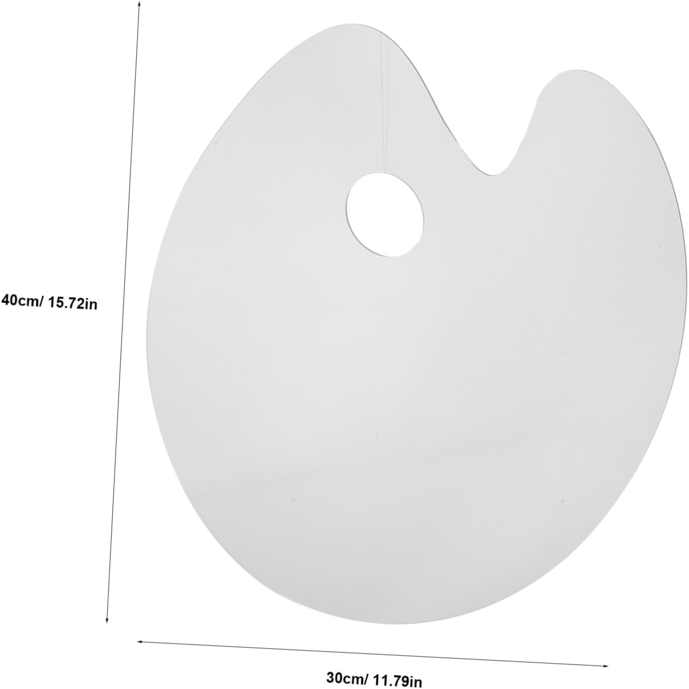 KALLORY Acrylic Mixing Palette for Watercolor and Acrylic Painting Oval Mixing Tray for Artists Easy to Carry and Store for Drawing and Painting