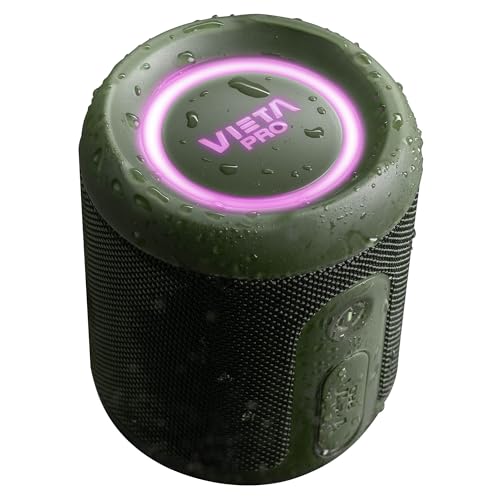 Vieta Pro Altavoz Bluetooth Potente 25W Portatil, Compatible Alexa Echo Dot, Resistente Agua IPX7, 13H Batería, Micrófono, USB-C, TWS, RGB Easy 4