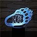 Produktbild Wfmhra 3D-Bärendesign Pfotenform LED 3D-Nachtlicht mit Farben Remote Change Kids Sleeping Night Atmosphere