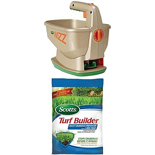Scotts Halts Crabgrass Preventer + Wizz Hand-Held Spreader