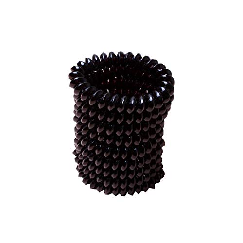 Simdoc 5cm Spiral Hair Ties,Phone Cord Hair Ties Hair Coils Power Traceless Hair Ring Colorful Rubber Hair Bands For Women Girls