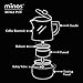 Minos Moka Pot Espresso Maker - 4 cups - 7.5 fl oz - Stainless Steel And Heatproof Handle - Suitable for Gas, Electric And Ceramic Stovetops