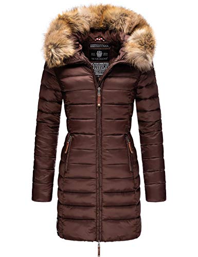 Preisvergleich Produktbild Marikoo Damen Winter-Mantel Steppmantel Rose Chocolate Gr. M