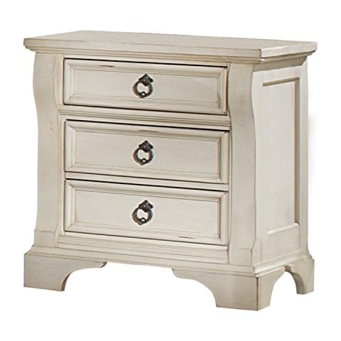 American Woodcrafters Heirloom Nightstand, Antique White Cover
