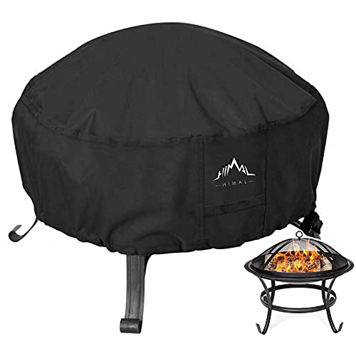 Himal Outdoors ROUND - 36”D X 20”H Fire Pit Cover- Heavy Duty Waterproof 600D Polyster With Pvc Coating, Round Patio Fire Bowl Cover thumb #7