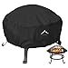 Himal Outdoors Fire Pit Cover- Heavy Duty Waterproof 600D Polyster with PVC Coating, Round Patio Fire Bowl Cover, 36 Inch, Black