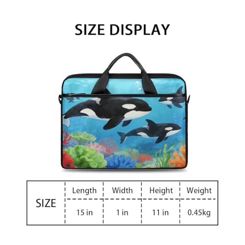 Bolso para laptop con diseño de ballena, 14-15 pulgadas miniatura 2