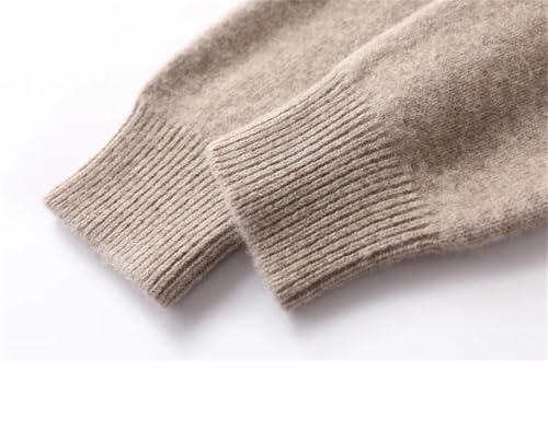 Men's Casual Knitted Business Half Zip Pullover Thickened Warm Long Sleeve Wool Sweater3