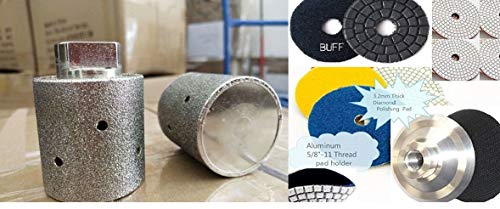 1 1/4-Inch Brazed Diamond Coarse Grinding Drum Wheel Granite Marble Counter Top Sink Hole Polish 4