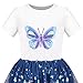 Girls Dress Sequin Azure Butterfly Sparkle Party Fairy Tale Outdoor Sundress Size 7