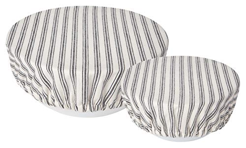Now Designs Reusable Bowl Cover to Reduce Waste, Ticking Stripe - Large & Medium | Set of 2 by Now Designs - Used condition - CA$14.20