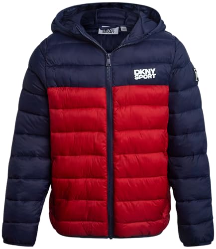Image of DKNY Boys Puffer Jacket - Midweight Insulated Wind Water Resistant Hooded Puffer Winter Coat - Quilted Winter Jacket for Boys