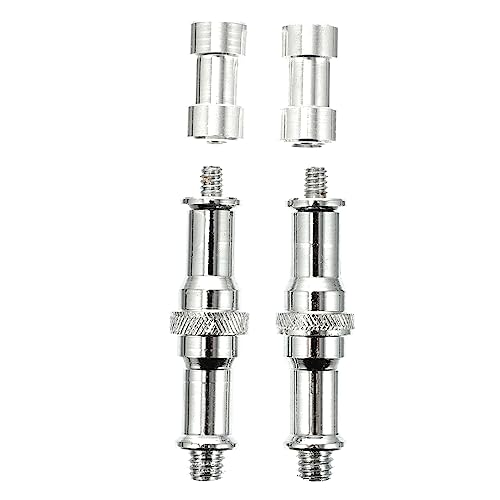 BELLIFFY Light Stand Flashlight Camera Adapter 2 Sets 3/8 to 1/4 Inch Screw Nut Easy to Use