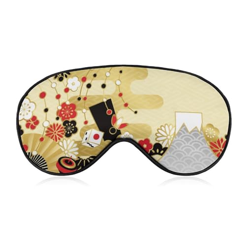 アイマスク 和風 菊 桜柄 富士山 睡眠アイマスク 目隠し 眼帯 スリープマスク アイピロー 睡眠用 安眠 遮光 軽量 四季 通気性 長さ調節可能 男女兼用 旅行用