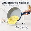 SENSARTE 24 Piece Ceramic Pots and Pans Set, Nonstick Detachable Handle Cookware, Induction Kitchen Cookware Set with Removable Handle, Healthy Non Stick for RV, Dishwasher＆Oven Safe, PFOA Free (Navy) #3