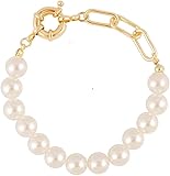 CFWSHJ Pulsera de Jade Pulsera de Perlas Multicapa de Oro Colgante de Mujer Colgante Pulsera de Cadena Gruesa Joyería