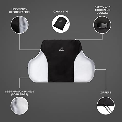 TeamObsidian Bike Cover - Outdoor Storage, Bicycle Transportation or Travel - Waterproof eBike Protection - For 1 to 3 Bikes - Heavy Duty Ripstop 600D Oxford Material - Transparent - Thumbnail 6