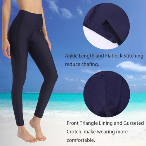 Image of Ubestyle UPF 50+ High Waist Women's Swim Pants Swim Leggings Swimming Tights Rash Guard Pants Sun Protective
