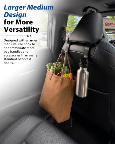 Image of Travel Depot Car Headrest Hooks, 50.7 LB Heavy Duty Purse Hooks, 2-Pack