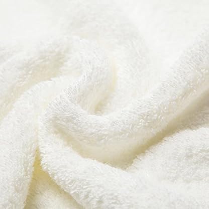 Ultradicke, weiche und saugfähige Baumwoll-Handtücher für Badezimmer (weiß, 2er-Pack, 35,6 x 73,7 cm) – Mehrzweck-Handtücher für Bad, Fitnessstudio und Spa mit Aufhängeschlaufe – Bild 3