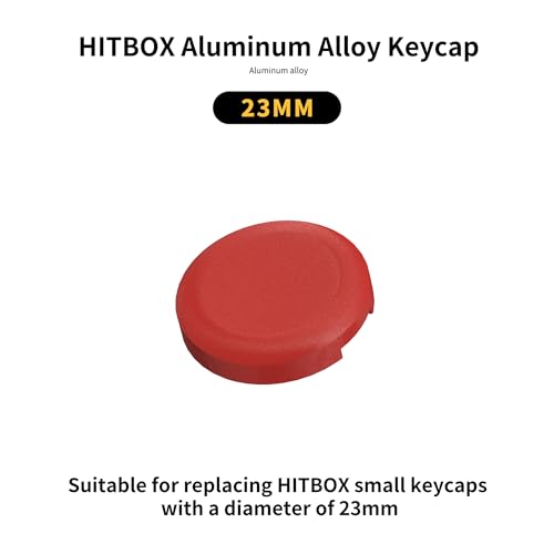 Image of Leverless Controller Keycaps Replacement Button Caps,4PCS 23mm Arcade Replacement Hitbox Button Caps for Mechanical PushButtons,Caps for TTC /Cherry /Akko Switches Caps(Crimson)