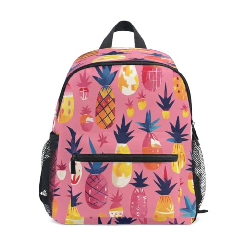 Sac à dos enfant ananas multicolore pour école maternelle et CP