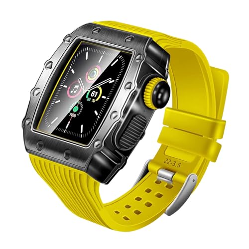 Kit 3 bracelets silicone Apple Watch 45mm 44mm, protection écran en verre trempé