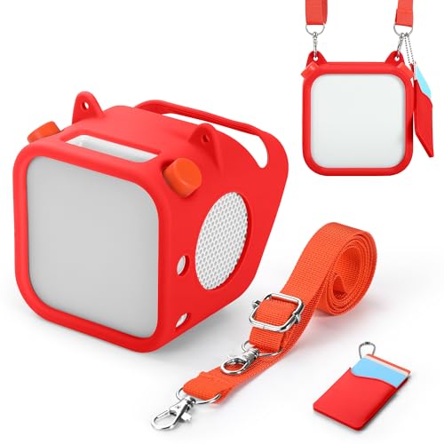 TATAVR Case Compatible with Yoto Player (3rd Gen.),Silicone Shell with Easy-to-Carry Handle,Anti-Slip Anti-Scratch, Kids Bluetooth Audio Speaker Plays Adventure Jacket Cover Accessory