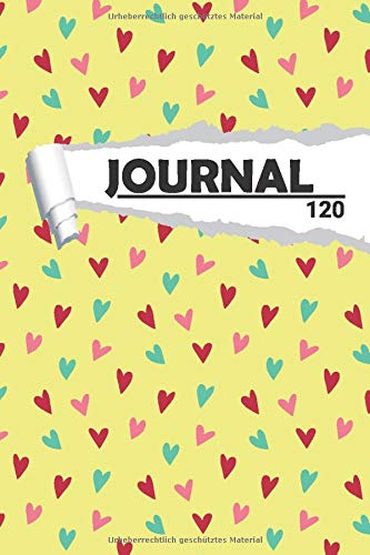 Journal Herz Muster: Notizbuch I DIN A5 I 120 Seiten I Dot Grip I Organizer I Tagebuch I Skizzen I Handletter (Abstrakte Muster)