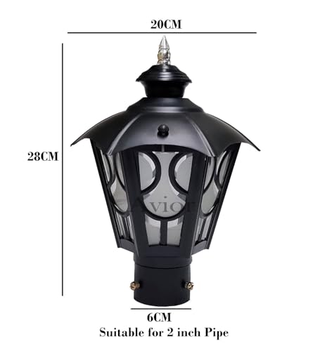 Image of Lyse Decor Gate Lights for Outdoor Waterproof, Gate Lamps for Main Gate /Boundary, Outdoor Wall Lights, Main Gate Lights Pillar Waterproof (Pack of 2)
