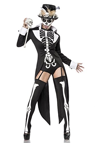 Costume de squelette vaudoo pour femme idéal pour vos soirées d'Halloween