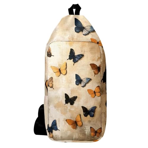 Sac à dos à bandoulière papillon ergonomique avec sangle ajustable