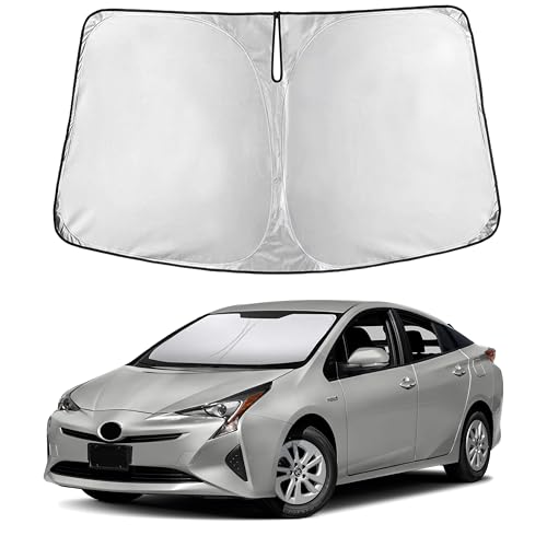 Image of EcoNour Windshield Sun Shade for Toyota Prius Hatchback 2016-2022 | Front Window Sunshade | Foldable Car Sun Protector | Blocks UV Rays & Keeps Interior Cooler