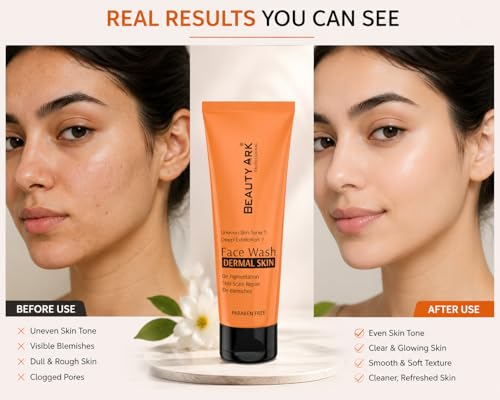 Image of BEAUTY ARK Dermal Skin Lightening Face Wash for De-Pigmentation, Skin Scare Repair, De-Blemishes, Hydration (100 ml)