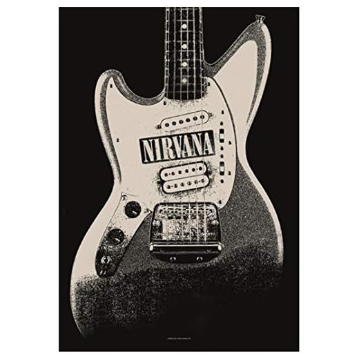 Heart Rock Bandera Original Nirvana Jag Stang, Tela, Multicolor, 110 x 75 x 0.1 cm