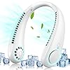 Ventilateur de Cou, 360° Ventilateur Portable Sans Lame, 3 Vitesses USB Rechargeable, Ventilateur Cou silencieux Personnel pour Bureau Domicile Voyage En Plein Air, Cadeaux pour Femmes et Hommes,Blanc