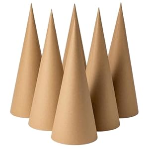 Crafjie Pappmaché-Kegel, offener Boden, 6 Stück