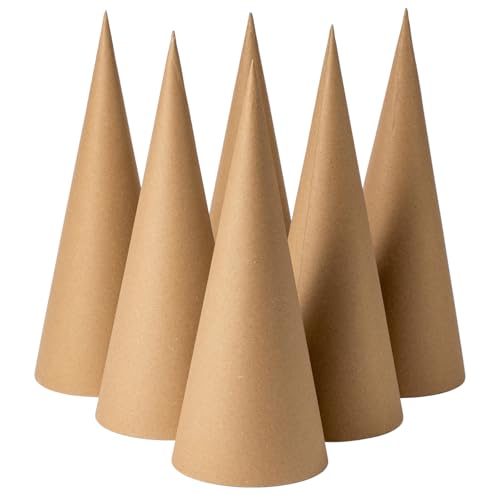 Crafjie Pappmaché-Kegel, offener Boden, 6 Stück