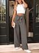 LILLUSORY Wide Leg Dress Work Pants Womens Petite Palazzo Spring Summer 2026 Flowy Trousers Slacks High Waisted Business Dressy Casual Outfits Clothes Office Cute Teacher Clothing Mocha Brown S