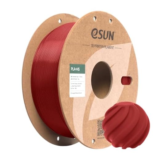 eSUN High Speed PLA+ Filament 1.75mm, 3D Printer Filament Speedy PLA Plus for Fast Printing, Dimensional Accuracy +/- 0.03mm, 1KG Cardboard Spool 3D Printing Filament for 3D Printers, Fire Engine Red