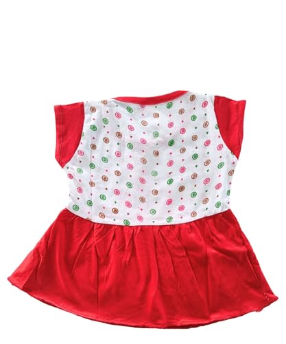 Image of Baby Girl Cotton A-Line Frock with Pant Combo (Pack of 3)