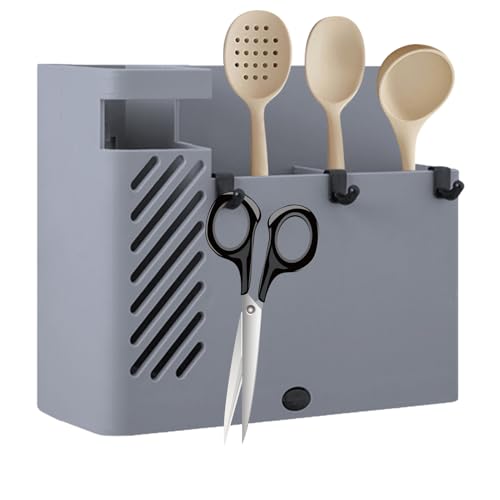 カウンター用調理器具ホルダー - 壁掛け調理器具整理オーガナイザー - スプーン・スパチュラ整理器 - キッチン アパート RV キャビネット パーティー クリスマス カントリー ファームハウス テーブル用