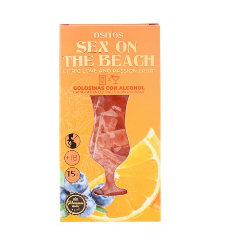 OSITOS Sex on the Beach - Cocktail comestible. Cada cajita equivale como un cocktail en volumen de alcohol.